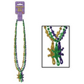 Mardi Gras Gator Beads w/ Gator Medallion